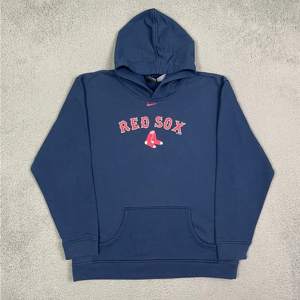 Kids Vintage nike Boston Red‎ Sox center swoosh sweatshirt